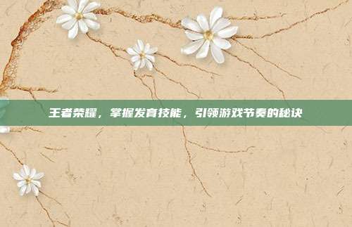王者荣耀,掌握发育技能,引领游戏节奏的秘诀