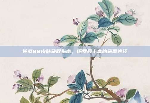 逆战88皮肤获取指南,探索最丰富的获取途径