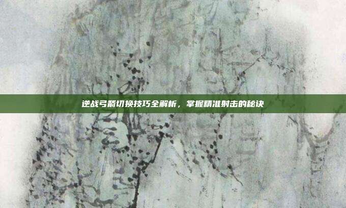 逆战弓箭切换技巧全解析,掌握精准射击的秘诀