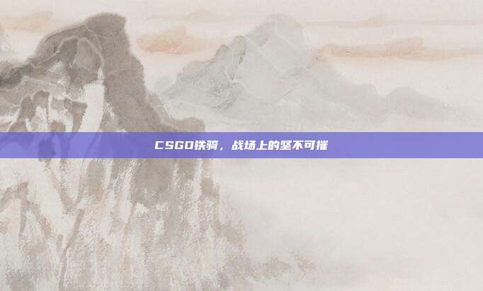 CSGO铁骑,战场上的坚不可摧