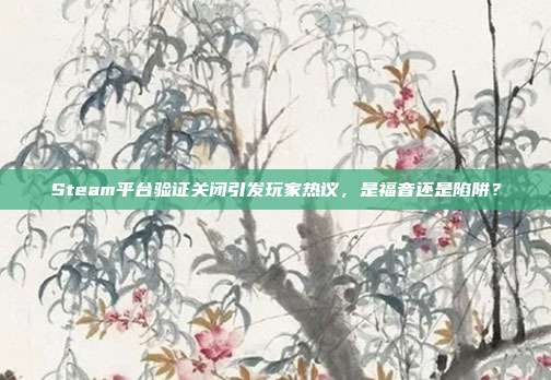 Steam平台验证关闭引发玩家热议,是福音还是陷阱?