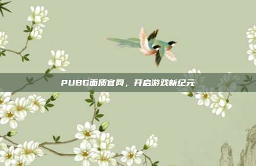 PUBG面质官网,开启游戏新纪元