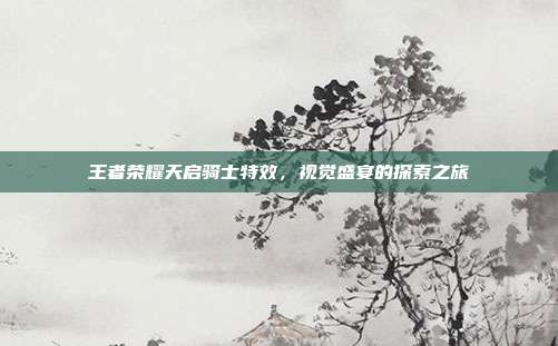 王者荣耀天启骑士特效,视觉盛宴的探索之旅