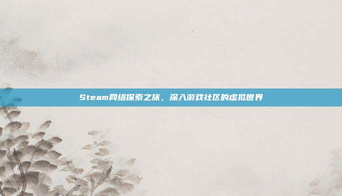 Steam网络探索之旅,深入游戏社区的虚拟世界