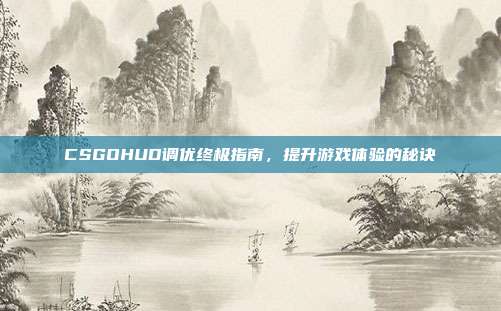 CSGOHUD调优终极指南,提升游戏体验的秘诀