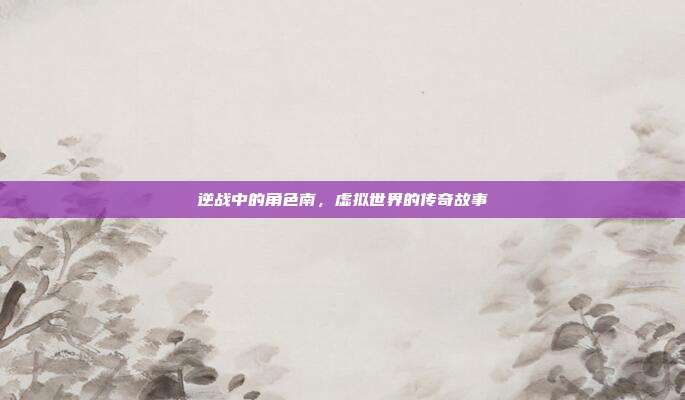 逆战中的角色南,虚拟世界的传奇故事