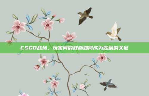 CSGO战场,玩家间的鼓励如何成为胜利的关键