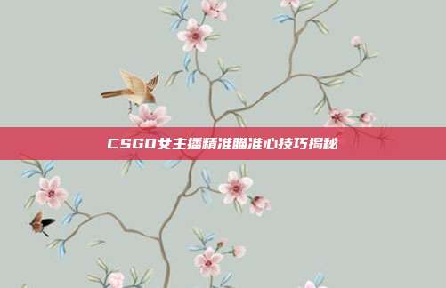 CSGO女主播精准瞄准心技巧揭秘