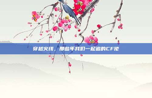 穿越火线,那些年我们一起追的CF佬