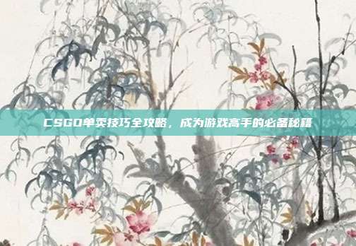 CSGO单卖技巧全攻略,成为游戏高手的必备秘籍