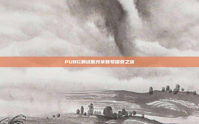 PUBG测试服共享账号探索之旅