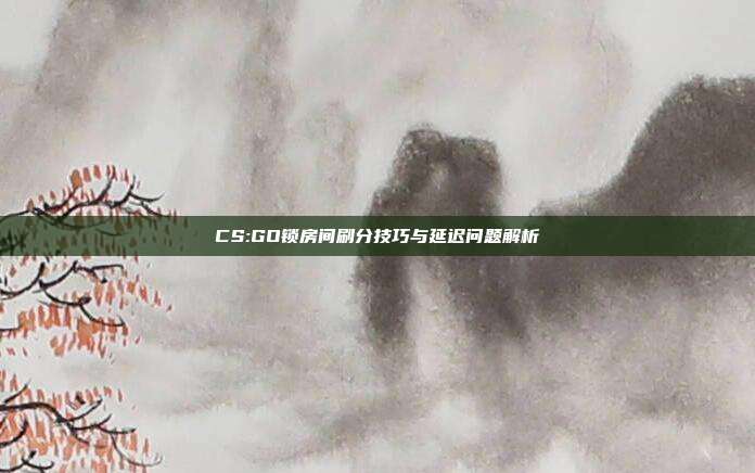CS:GO锁房间刷分技巧与延迟问题解析