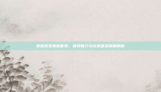 绝地求生哈利套装,独特魅力与玩家体验深度解析