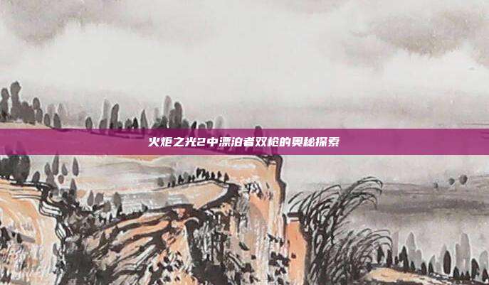 火炬之光2中漂泊者双枪的奥秘探索