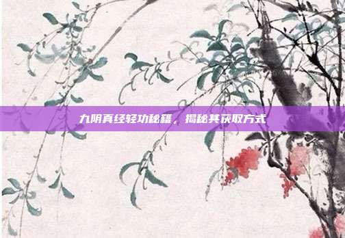 九阴真经轻功秘籍,揭秘其获取方式