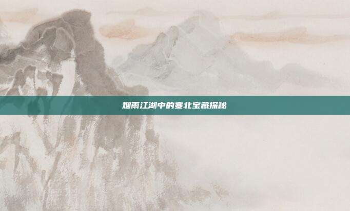 烟雨江湖中的塞北宝藏探秘
