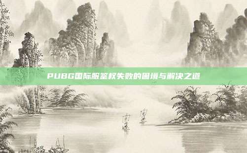 PUBG国际服鉴权失败的困境与解决之道