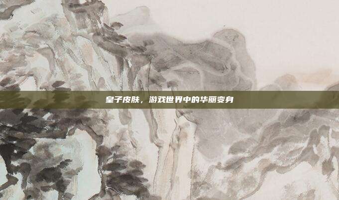 皇子皮肤,游戏世界中的华丽变身