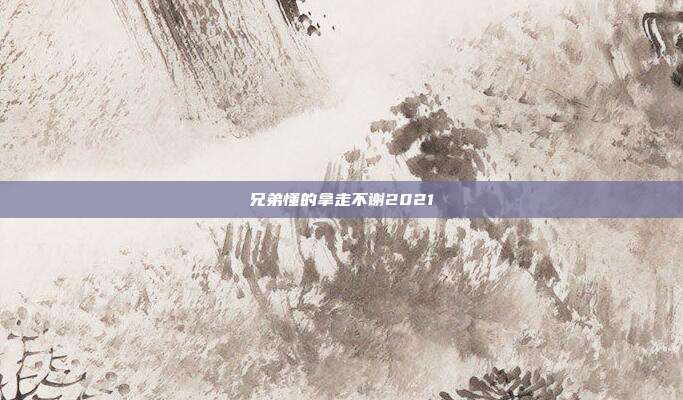兄弟懂的拿走不谢2021
