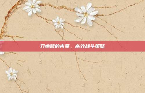 刀疤鼠的克星,高效战斗策略
