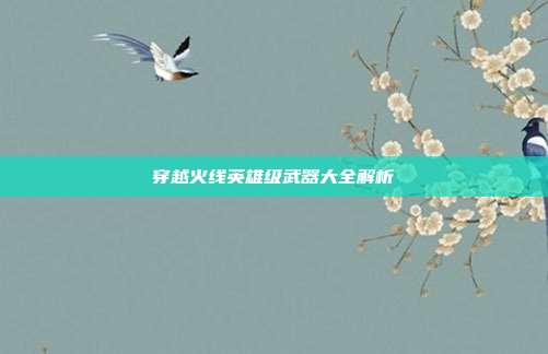 穿越火线英雄级武器大全解析