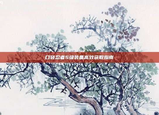 口袋忍者S级装备高效获取指南