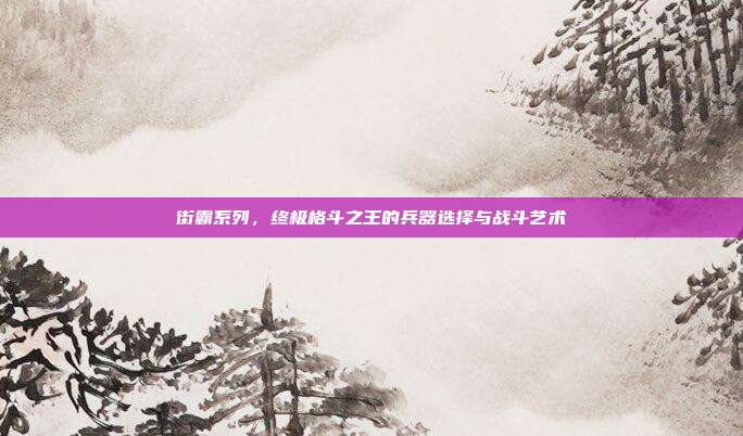 街霸系列,终极格斗之王的兵器选择与战斗艺术