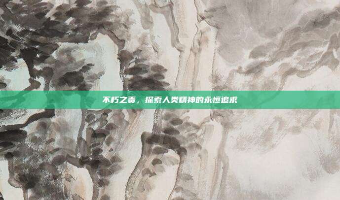 不朽之责,探索人类精神的永恒追求