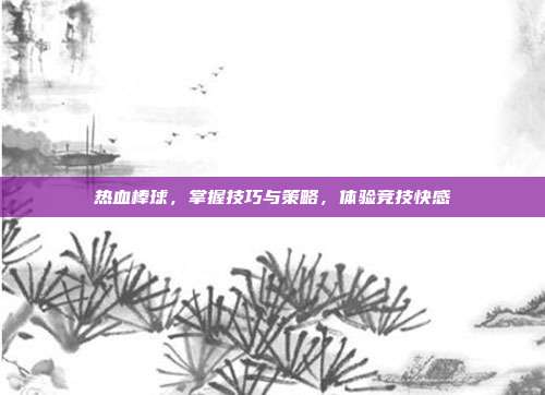 热血棒球,掌握技巧与策略,体验竞技快感