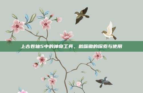 上古卷轴5中的神奇工具,鹤嘴锄的探索与使用