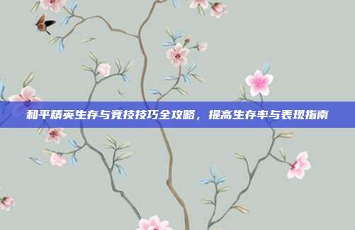 和平精英生存与竞技技巧全攻略,提高生存率与表现指南