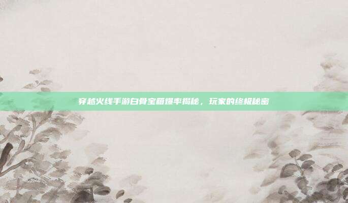 穿越火线手游白骨宝箱爆率揭秘,玩家的终极秘密