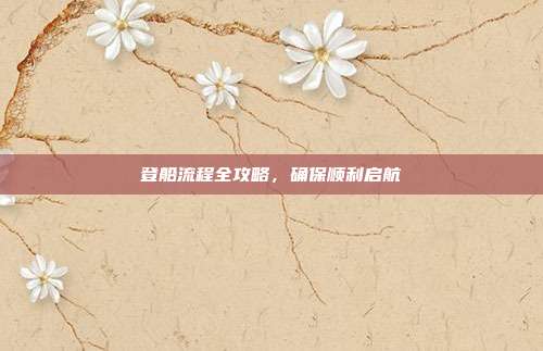 登船流程全攻略,确保顺利启航