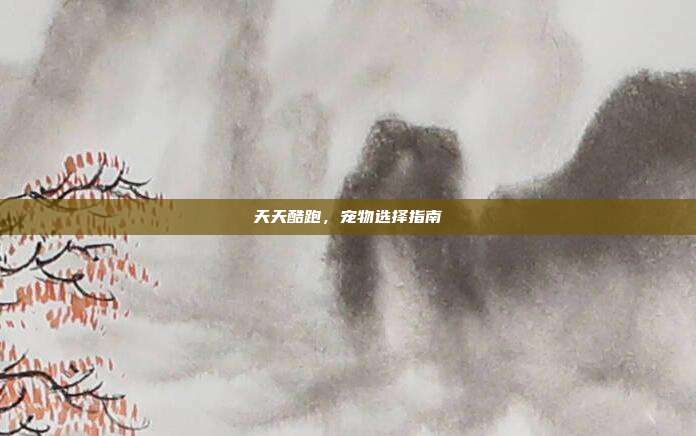 天天酷跑,宠物选择指南