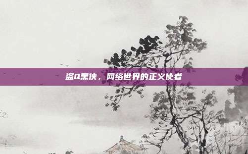 盗Q黑侠,网络世界的正义使者