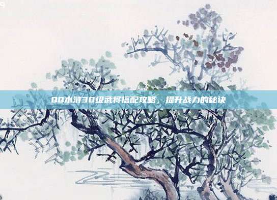 QQ水浒30级武将搭配攻略,提升战力的秘诀