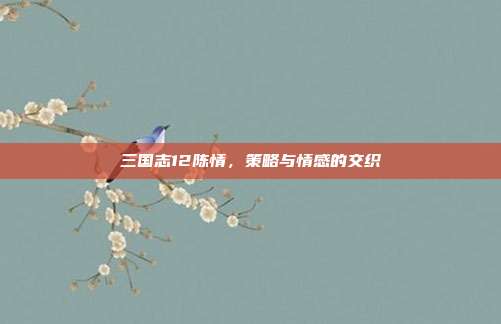 三国志12陈情,策略与情感的交织