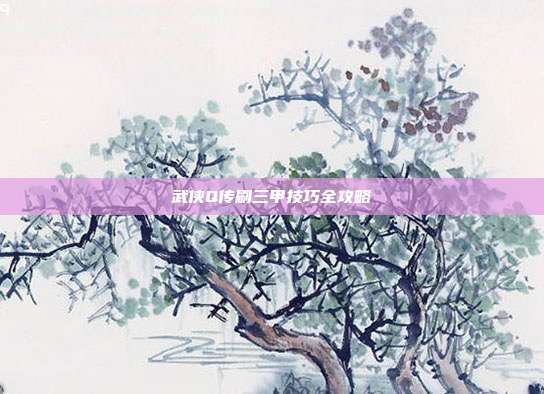 武侠Q传刷三甲技巧全攻略