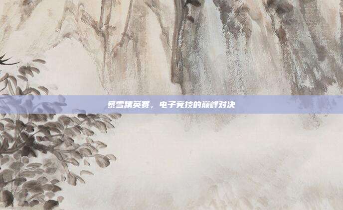 暴雪精英赛,电子竞技的巅峰对决