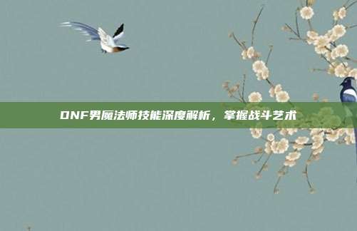 DNF男魔法师技能深度解析,掌握战斗艺术