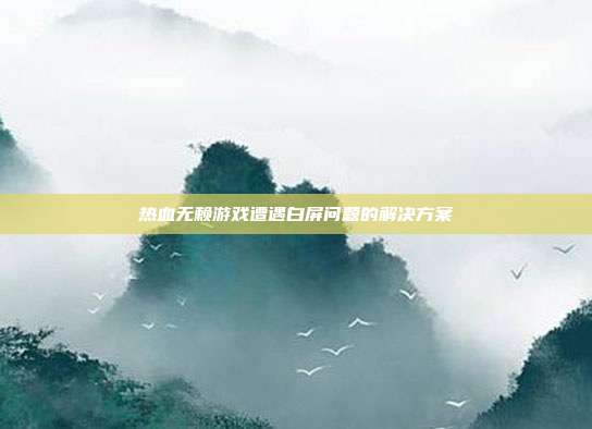 热血无赖游戏遭遇白屏问题的解决方案