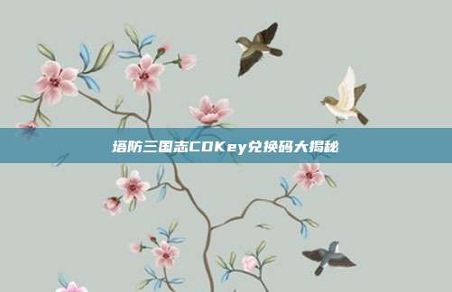 塔防三国志CDKey兑换码大揭秘