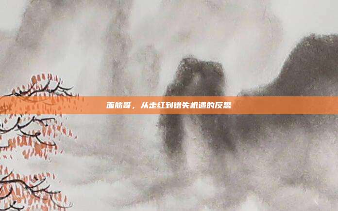 面筋哥,从走红到错失机遇的反思