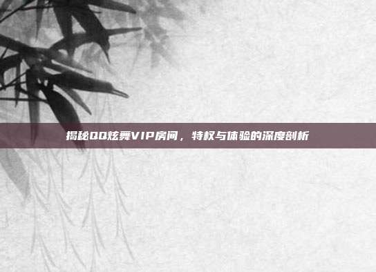 揭秘QQ炫舞VIP房间,特权与体验的深度剖析