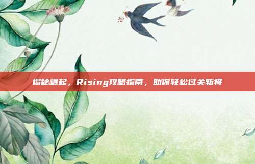 揭秘崛起,Rising攻略指南,助你轻松过关斩将
