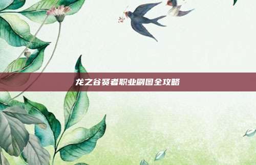 龙之谷贤者职业刷图全攻略