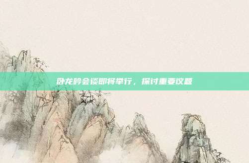 卧龙吟会谈即将举行,探讨重要议题
