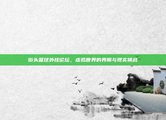 街头篮球外挂论坛,虚拟世界的界限与现实挑战