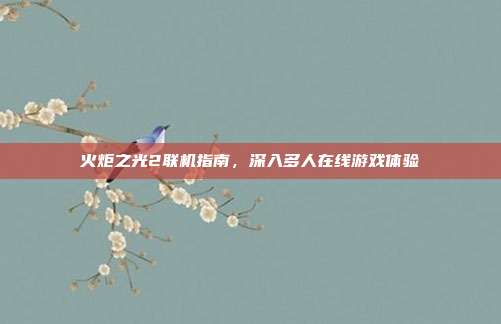 火炬之光2联机指南,深入多人在线游戏体验