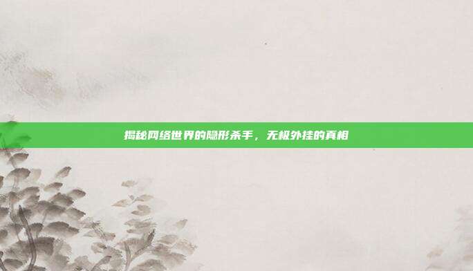 揭秘网络世界的隐形杀手,无极外挂的真相